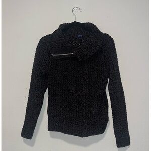 GAP Women's Black Cowl Neck Sweater Chunky Knitted, Size Medium